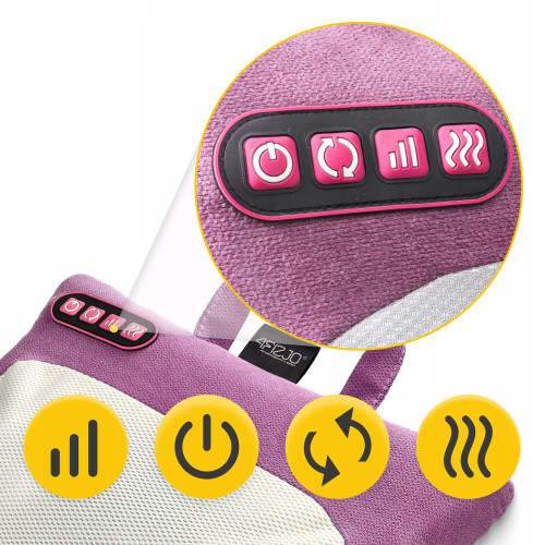 Масажна подушка  4FIZJO Shiatsu Lite Violet - фото №3